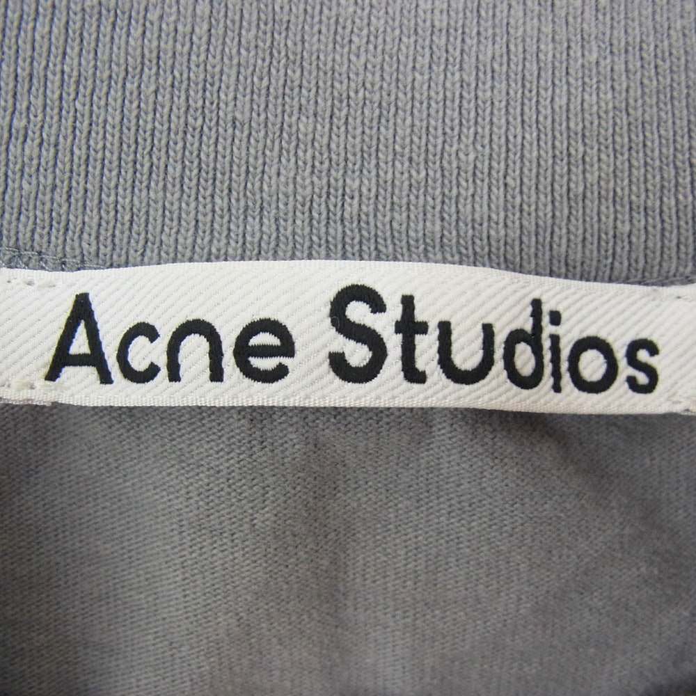 ACNE STUDIOS アクネストゥディオズ BL0278 ロゴ プリント クルーネック 半袖 Tシャツ グレー系 XS【中古】
