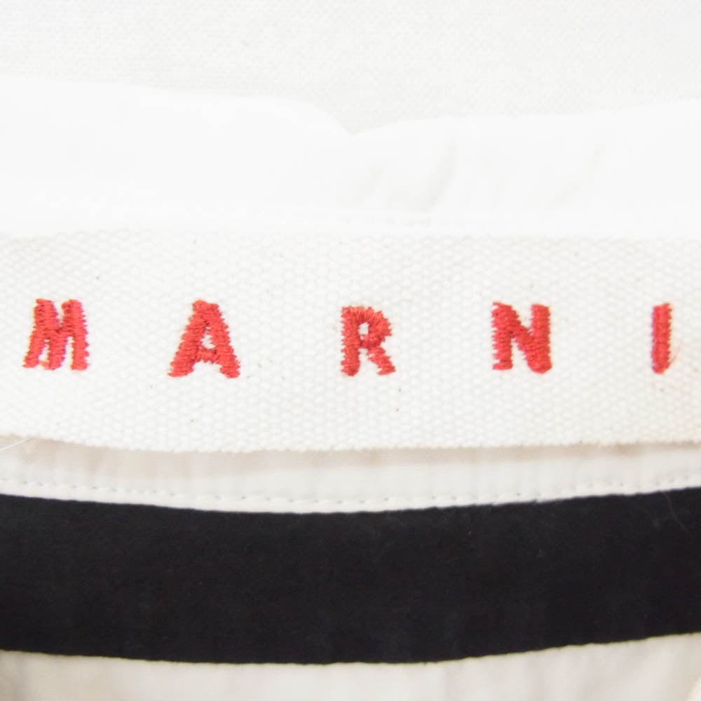 MARNI マルニ フロント グラフィック プリント 長袖 ロングスリーブ シャツ ホワイト系 44【中古】