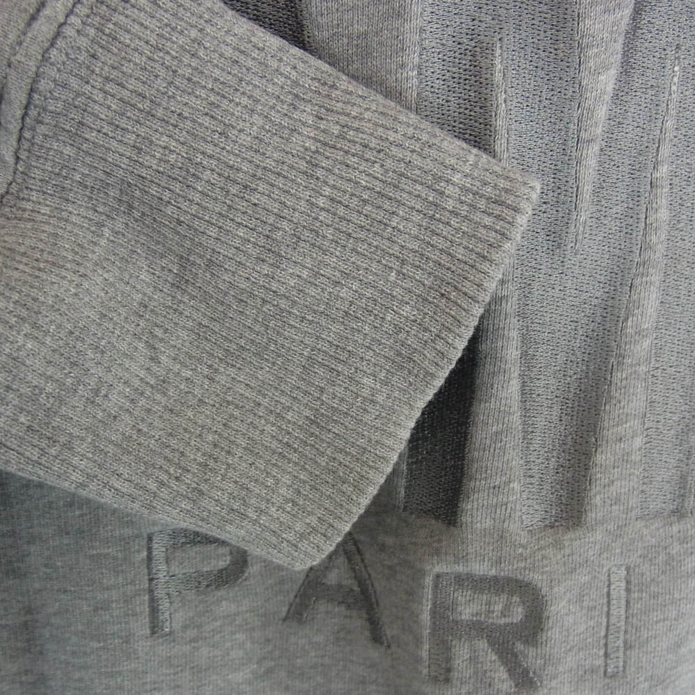 AMI PARIS アミパリス E22USW003.731 ロゴ刺繍 クルーネック スウェット トレーナー グレー系 S【中古】