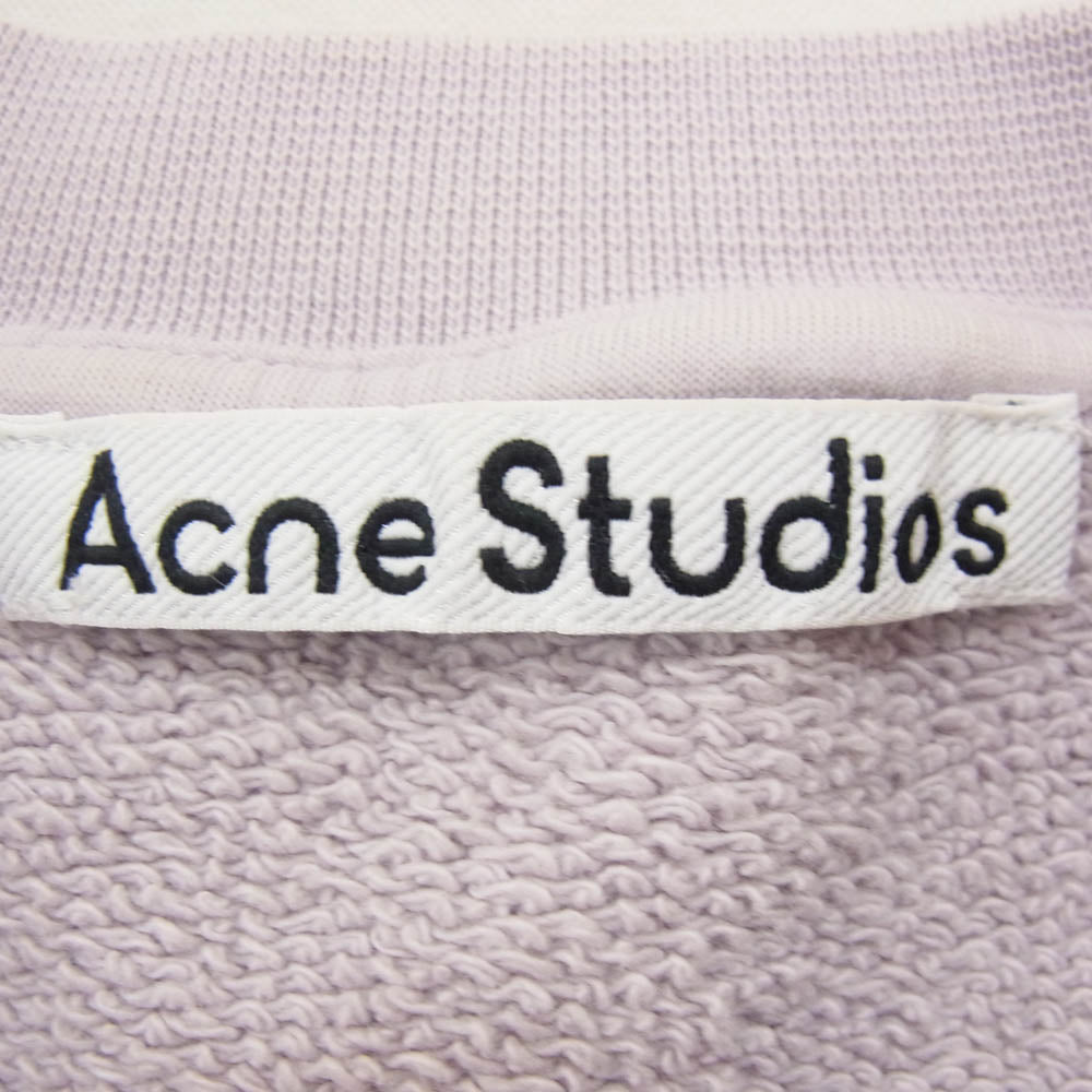 ACNE STUDIOS アクネストゥディオズ BI0172 Bubble Logo Sweatshirt バブル ロゴ クルーネック スウェット トレーナー パープル系 S【中古】