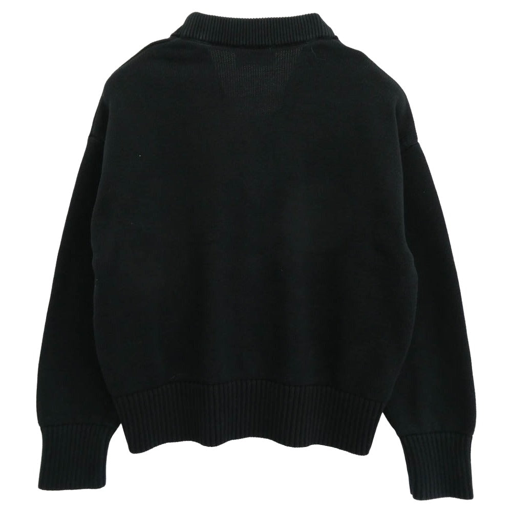 AMI PARIS アミパリス E22UKC003.016 ハートロゴ Vネック カーディガン ネイビー系 M【中古】