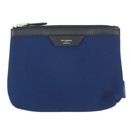 PELLE MORBIDA ペッレモルビダ PMO-CT011 Cinque Terre チンクエ・テッレ ポーチ ネイビー系【中古】