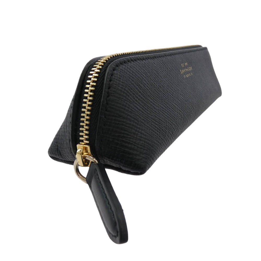 SMYTHSON スマイソン Panama Pencil Case パナマ ペンシルケース ブラック系【中古】