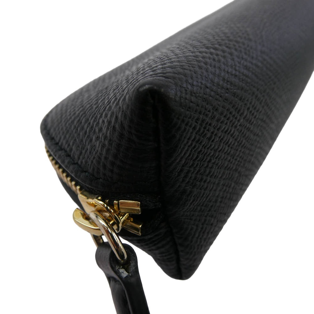SMYTHSON スマイソン Panama Pencil Case パナマ ペンシルケース ブラック系【中古】
