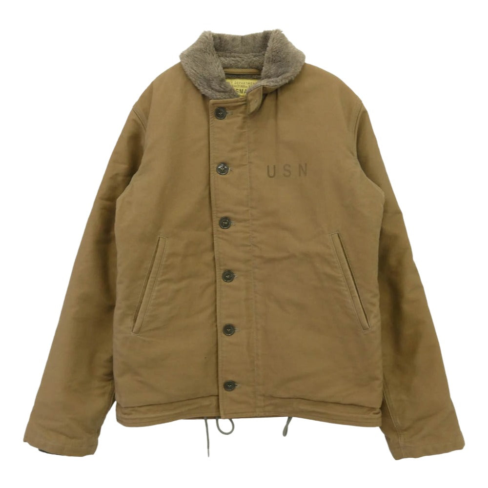 Buzz Rickson's バズリクソンズ BR12031 Type N-1 KHAKI NAVY DEPARTMENT 40s Model デッキジャケット ミリタリー ジャケット ブラウン系 S【中古】