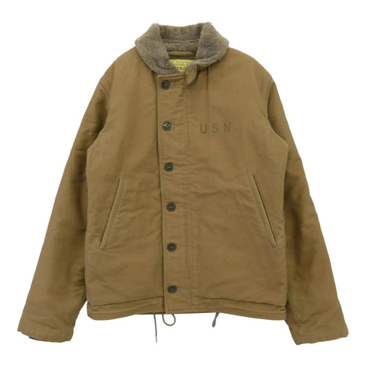 Buzz Rickson's バズリクソンズ BR12031 Type N-1 KHAKI NAVY DEPARTMENT 40s Model デッキジャケット ミリタリー ジャケット ブラウン系 S【中古】