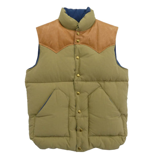 WAREHOUSE ウエアハウス DUBBLE WORKS ダブルワークス ダウン ベスト カーキ系 M【中古】