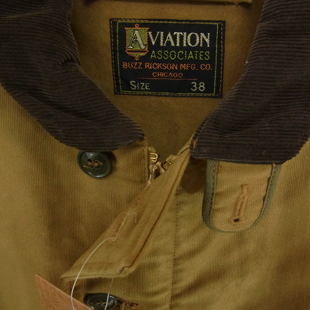 Buzz Rickson's バズリクソンズ BR15346 AVIATION ASSOCIATES N-1 CIVILIAN MODEL シビリアンモデル デッキジャケット ミリタリー ジャケット KHAKI カーキ系 38【中古】