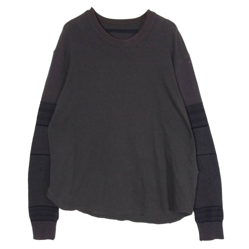 JULIUS ユリウス 717CUM8 DUKKHA ロングスリーブ カットソー 長袖 ニット ダークブラウン系 1【中古】