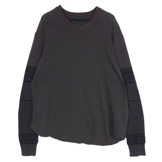 JULIUS ユリウス 717CUM8 DUKKHA ロングスリーブ カットソー 長袖 ニット ダークブラウン系 1【中古】