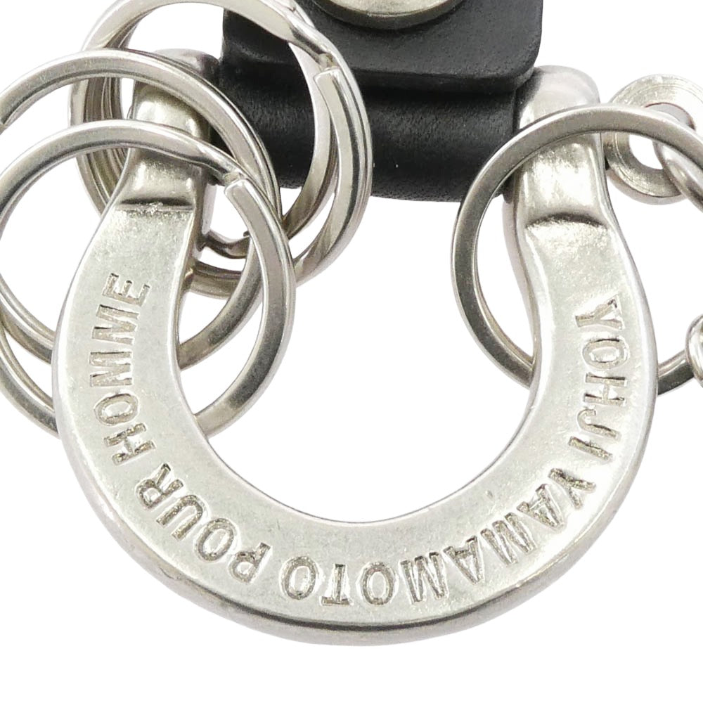 Yohji Yamamoto POUR HOMME ヨウジヤマモトプールオム SIGNATURE CARABINER シグネチャー カラビナ キーリング シルバー系 ブラック系【中古】