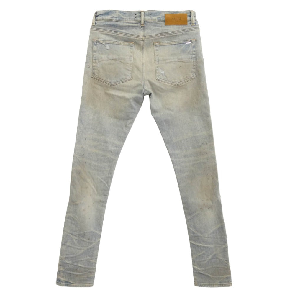 AMIRI アミリ AMDNSY1159 STACK JEAN ダメージ加工 デニムパンツ インディゴブルー系 32【中古】