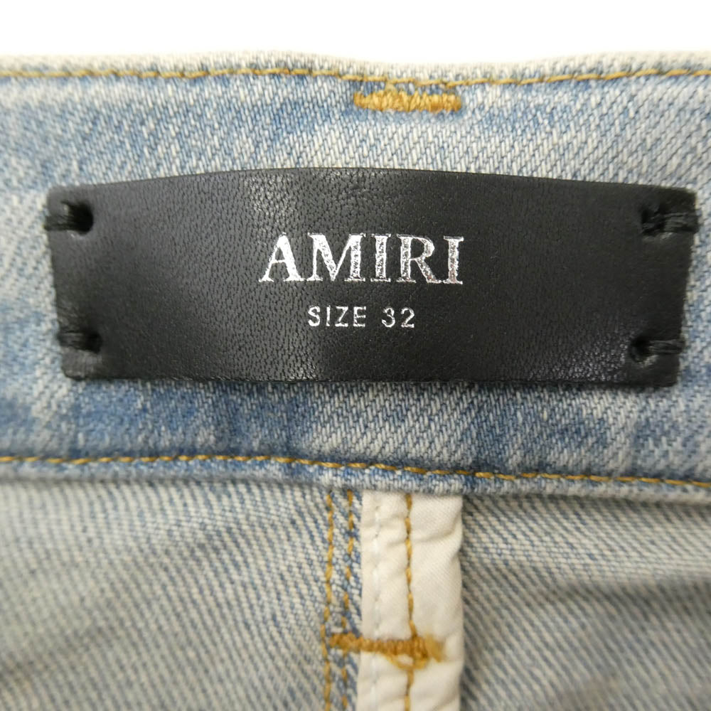 AMIRI アミリ AMDNSY1159 STACK JEAN ダメージ加工 デニムパンツ インディゴブルー系 32【中古】