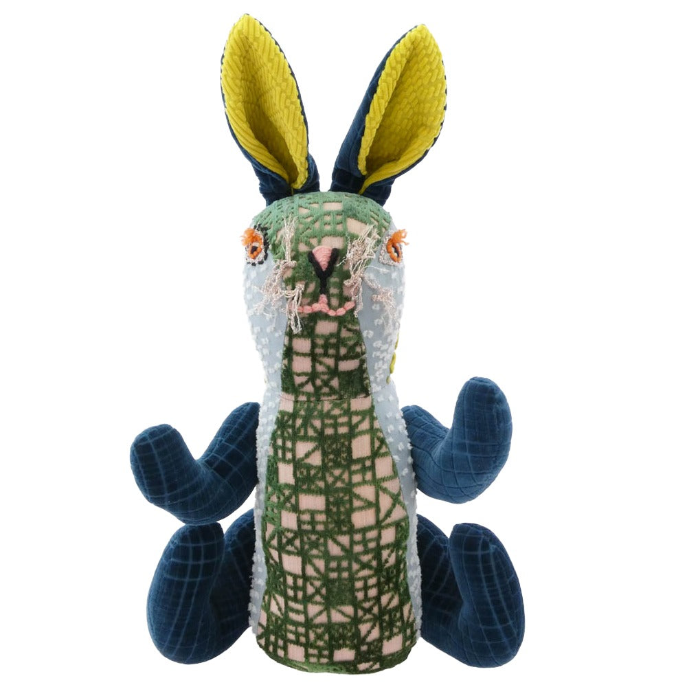 mina perhonen ミナペルホネン うさぎ クッション ネイビー系【中古