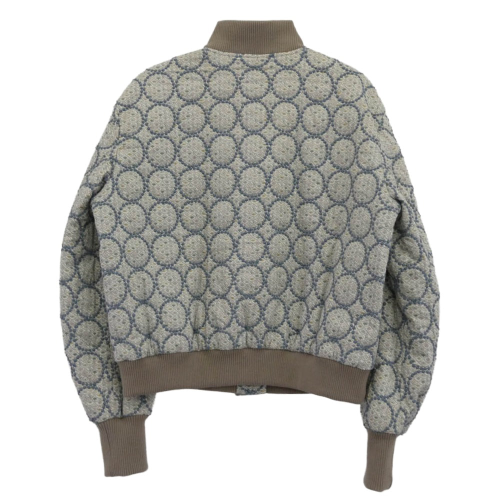 mina perhonen ミナペルホネン 23AW aba2400 forest wave × tambourine フォレストウェーブ タンバリン ブルゾン グレー系 マルチカラー系 38【中古】