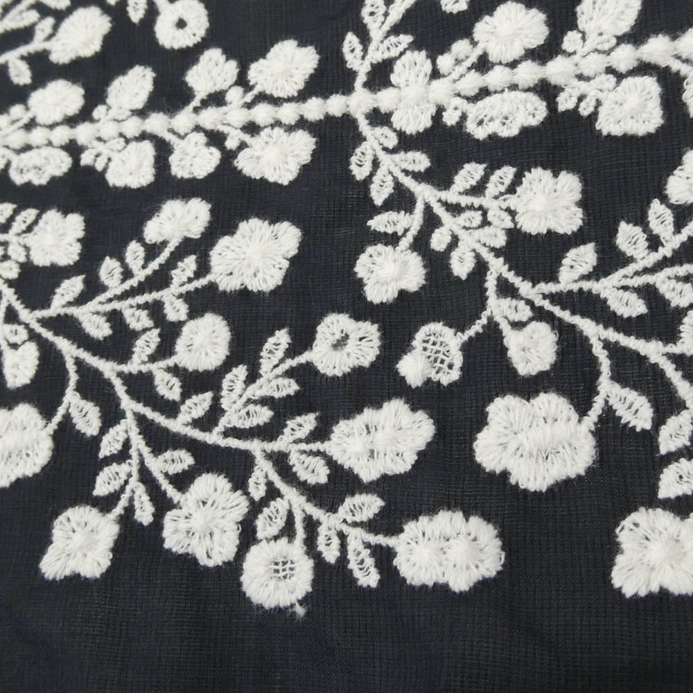 mina perhonen ミナペルホネン 25SS ads3148 floraleaf フローラリーフ ギャザー ワンピース ネイビー系【中古】