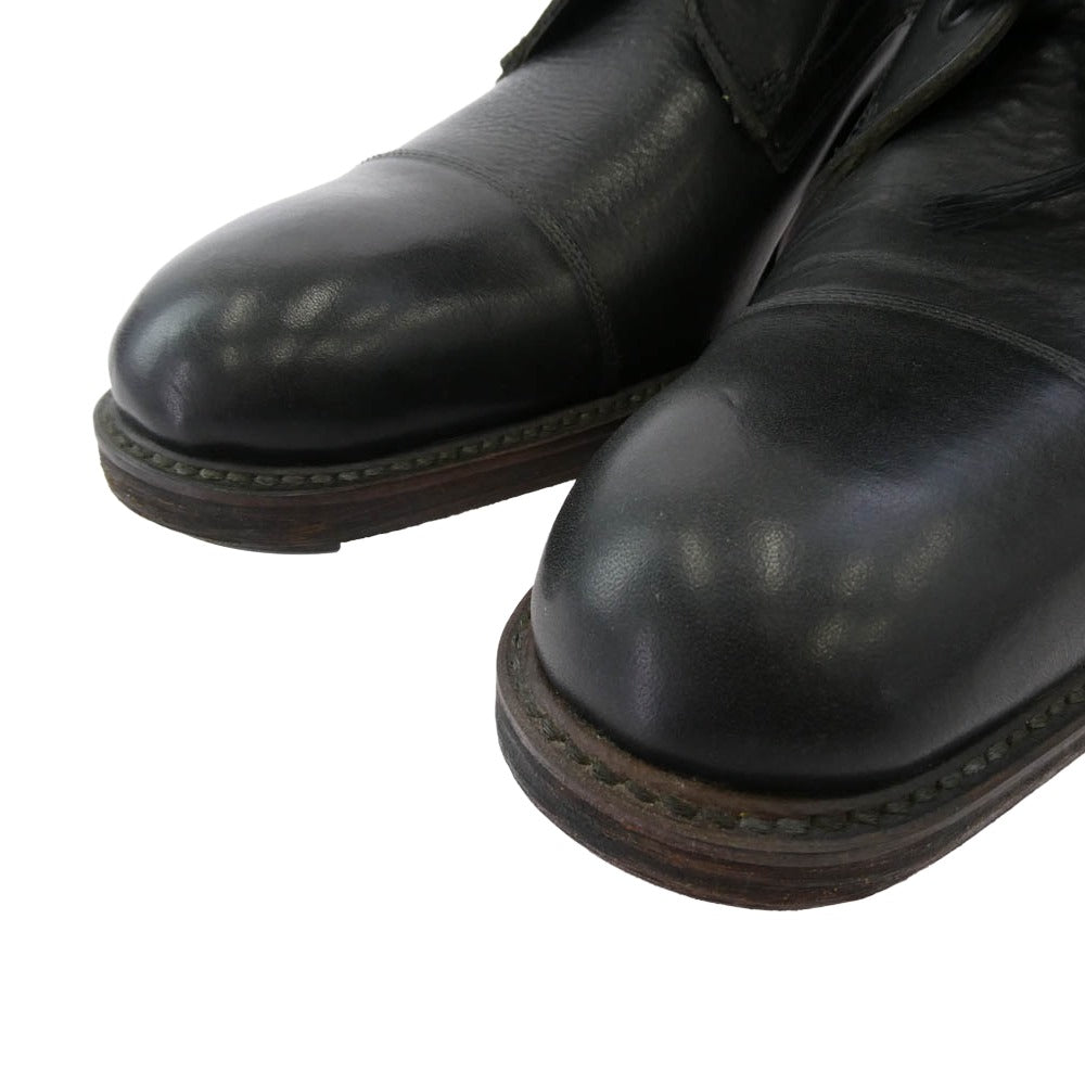 alfredoBANNISTER アルフレッドバニスター 5291005208 直営店限定 バンダナ巻き ロング ブーツ ブラック系 42【極上美品】【中古】