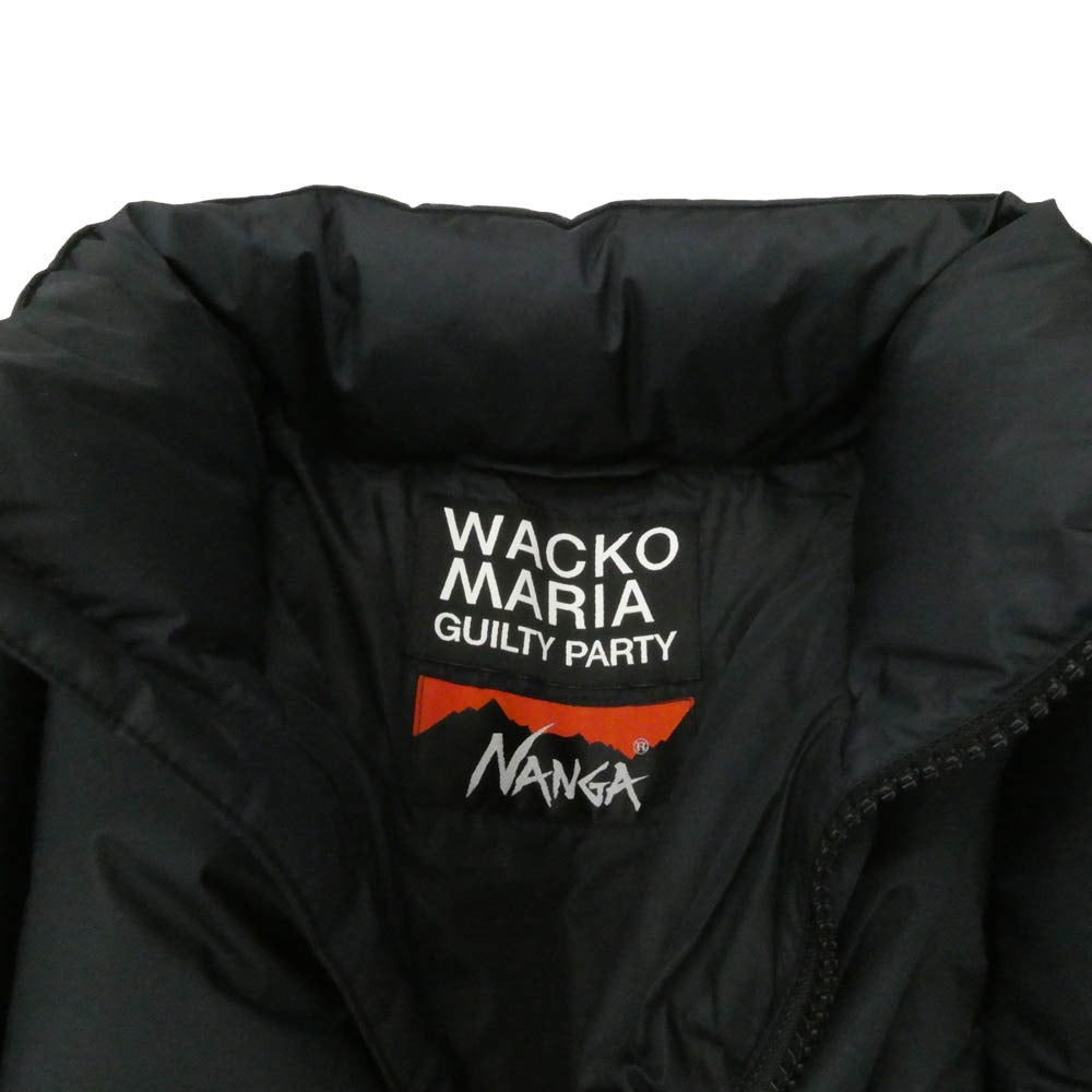 WACKO MARIA ワコマリア 24AW 24FW-WMO-NA01 × NANGA ナンガ SWITCHING DOWN JACKET TYPE-1 スイッチング ダウン ジャケット ブラック系 M【極上美品】【中古】