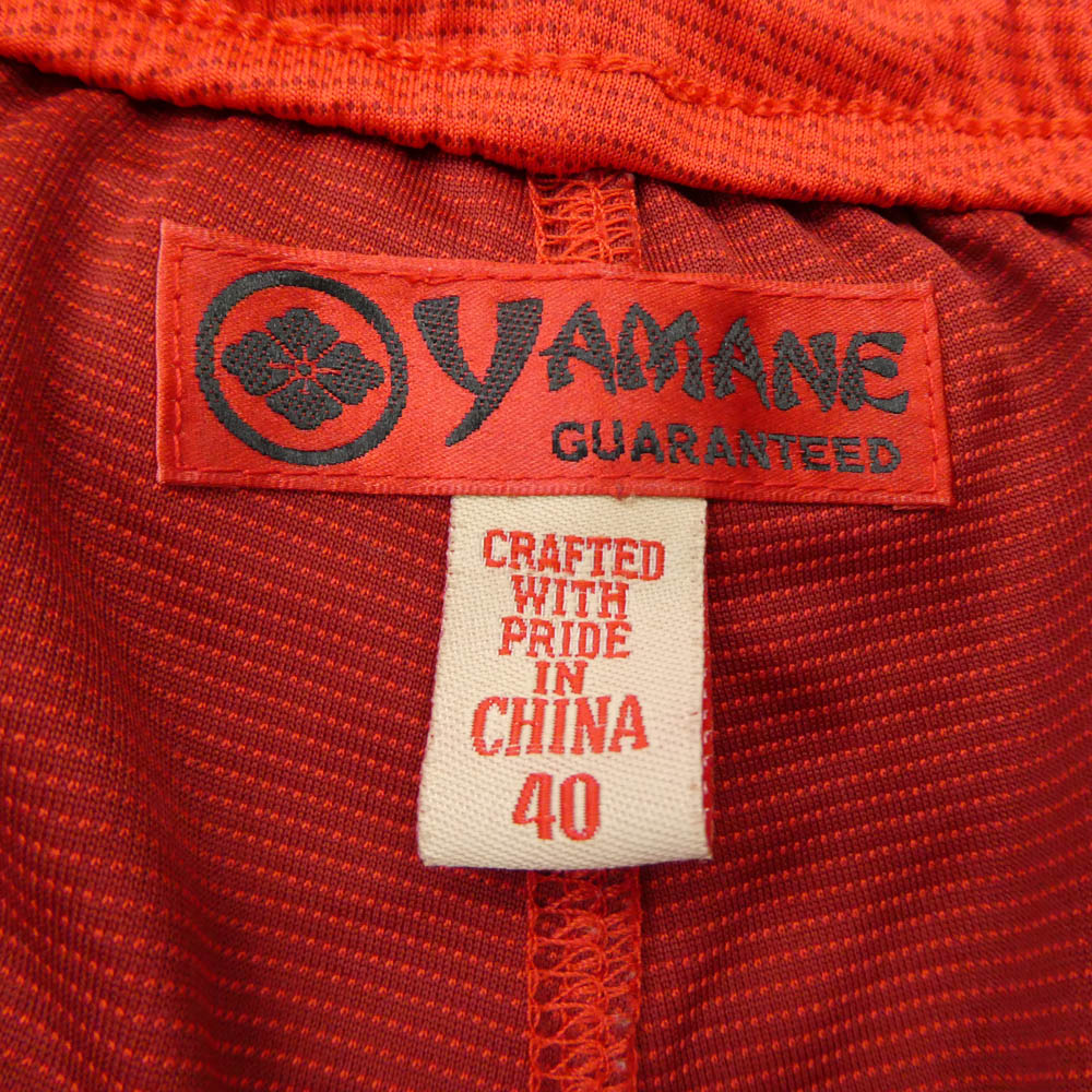 EVISU エヴィス yamane ライン カモメ 刺繍 トラック パンツ レッド系 40【中古】