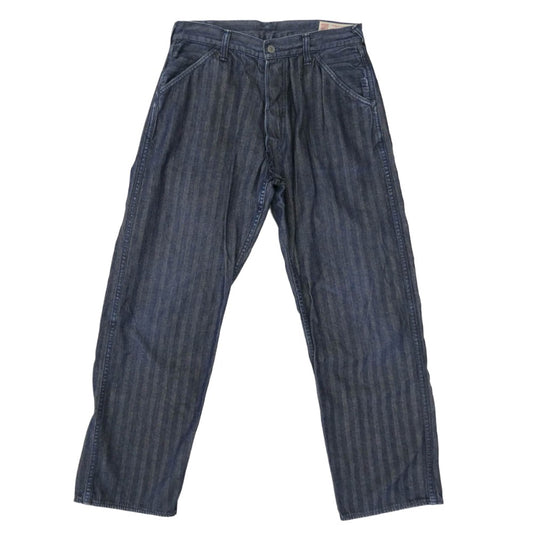 EVISU エヴィス ヘリンボーン デニム トラウザー パンツ ブルー系 34【中古】