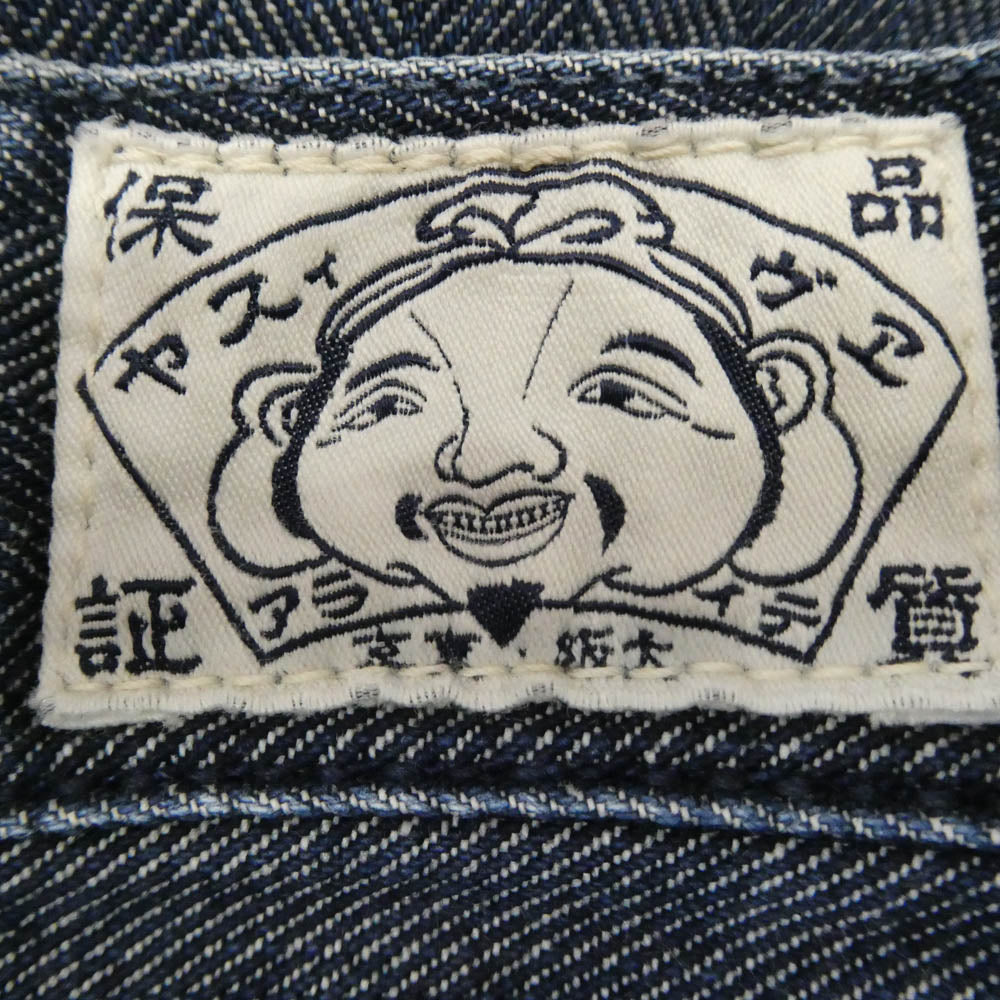 EVISU エヴィス ヘリンボーン デニム トラウザー パンツ ブルー系 34【中古】