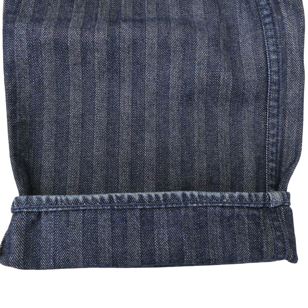 EVISU エヴィス ヘリンボーン デニム トラウザー パンツ ブルー系 34【中古】
