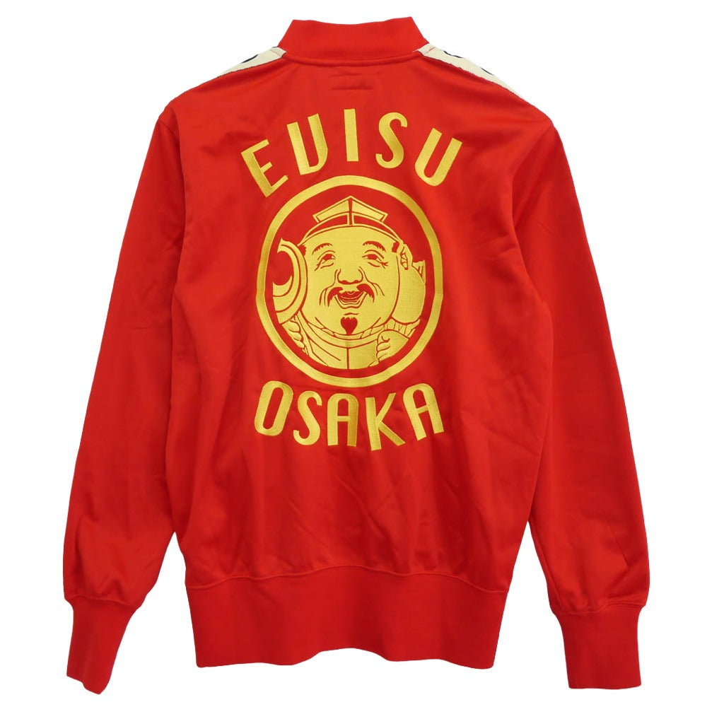 EVISU エヴィス yamane 袖ライン 家紋 カモメ 刺繍 トラック ジャケット レッド系 40【中古】