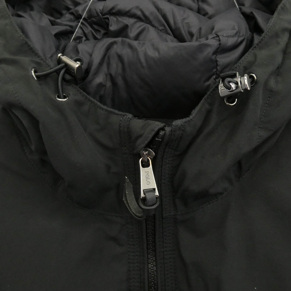 POLO RALPH LAUREN ポロ・ラルフローレン 710940249001 ダウン フルジップフーディ ジャケット ブラック系 M【中古】