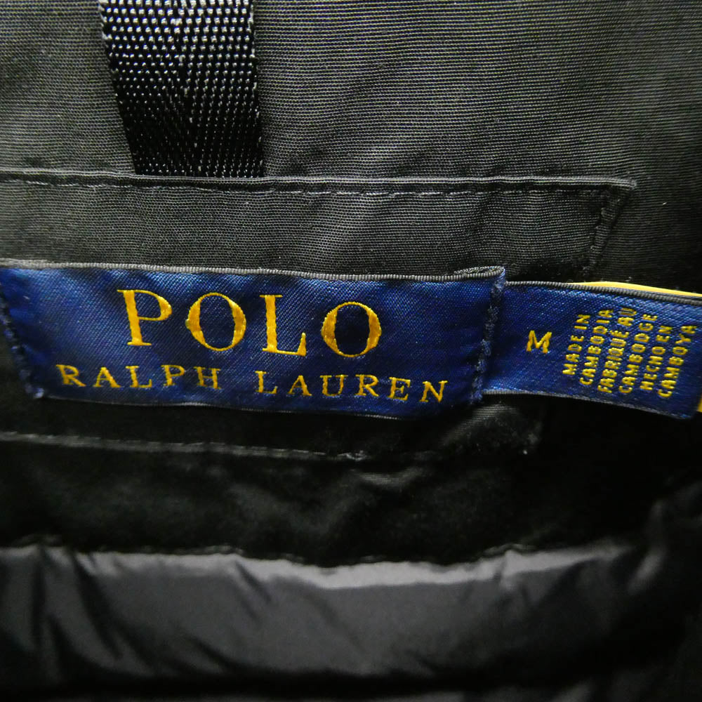 POLO RALPH LAUREN ポロ・ラルフローレン 710940249001 ダウン フルジップフーディ ジャケット ブラック系 M【中古】