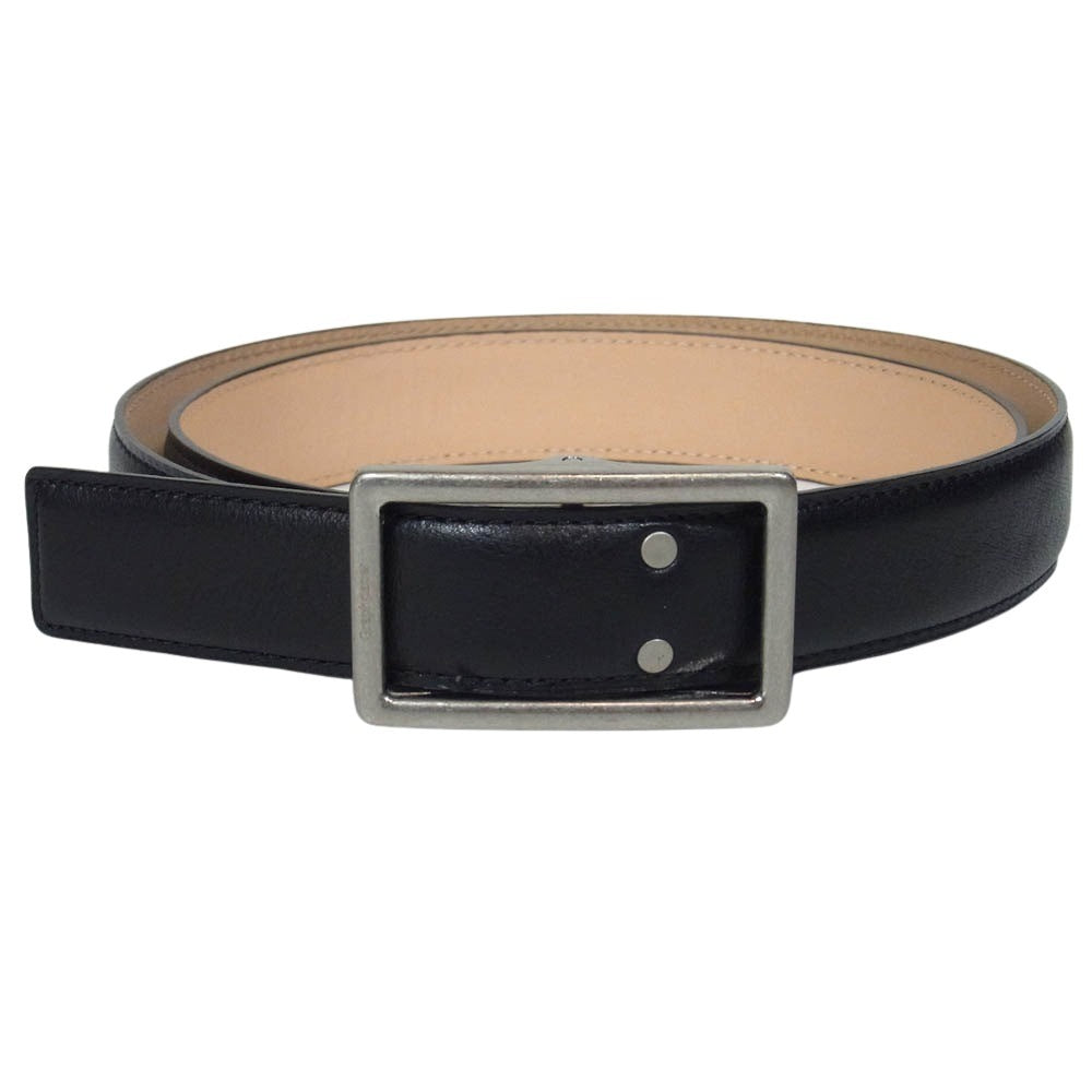 GRAPHPAPER グラフペーパー 4519702 Holeless Leather Classic Belt ホールレス レザー ベルト ブラック系【中古】