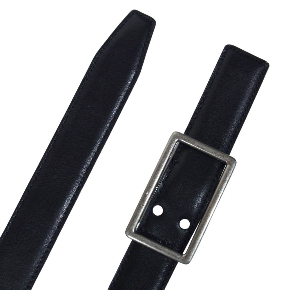 GRAPHPAPER グラフペーパー 4519702 Holeless Leather Classic Belt ホールレス レザー ベルト ブラック系【中古】