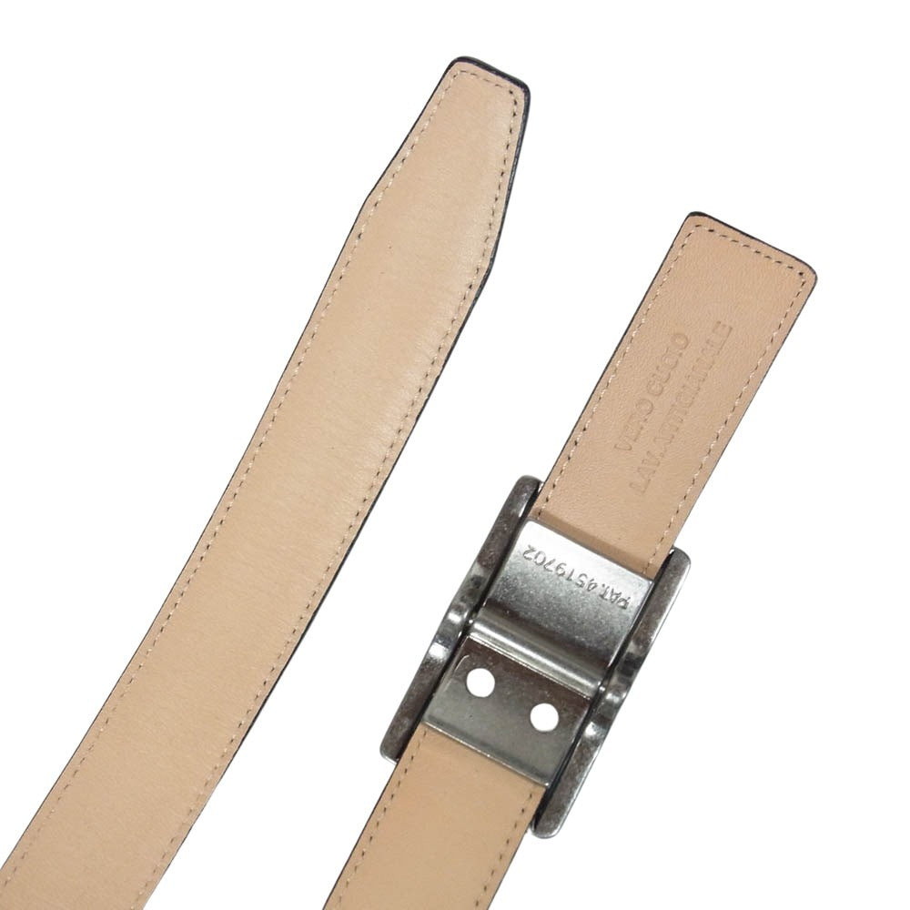 GRAPHPAPER グラフペーパー 4519702 Holeless Leather Classic Belt ホールレス レザー ベルト ブラック系【中古】