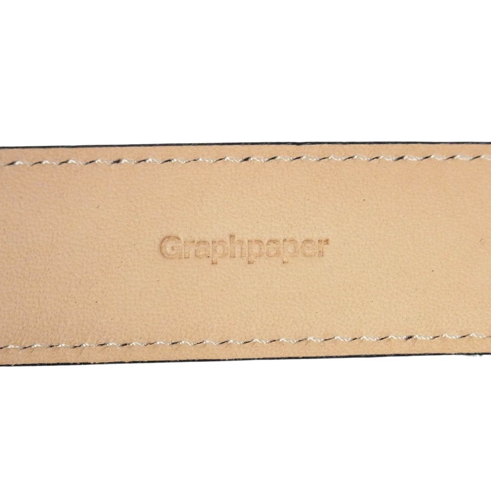 GRAPHPAPER グラフペーパー 4519702 Holeless Leather Classic Belt ホールレス レザー ベルト ブラック系【中古】