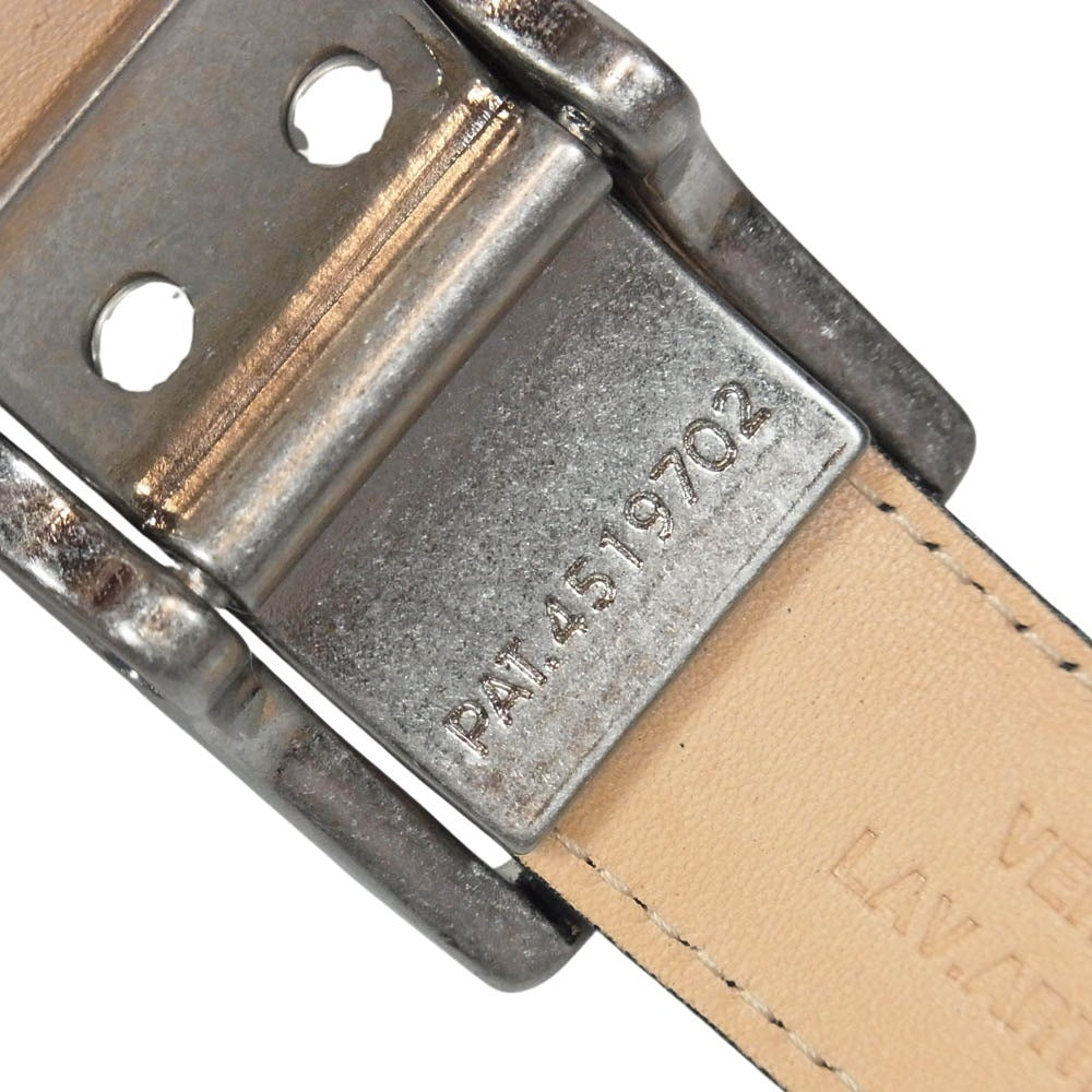 GRAPHPAPER グラフペーパー 4519702 Holeless Leather Classic Belt ホールレス レザー ベルト ブラック系【中古】
