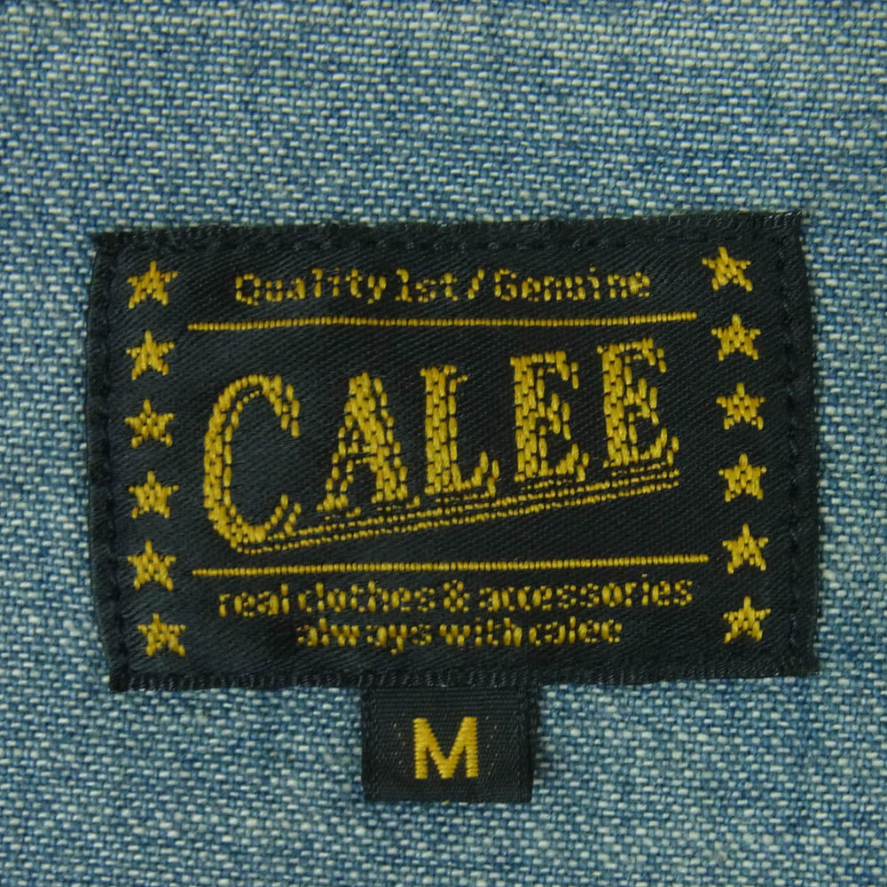 CALEE キャリー ウエスタン デニム 長袖 シャツ コットン 日本製 インディゴブルー系 M【中古】