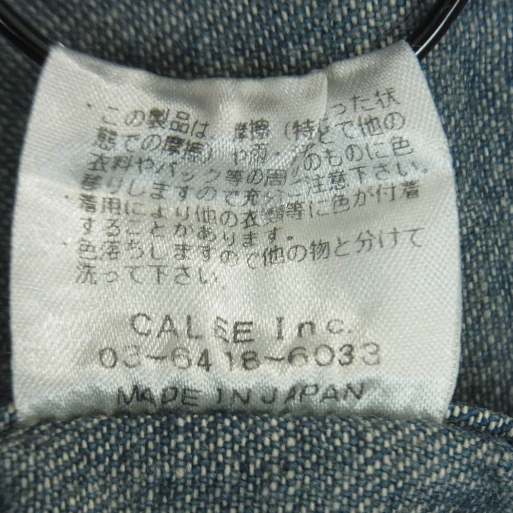 CALEE キャリー ウエスタン デニム 長袖 シャツ コットン 日本製 インディゴブルー系 M【中古】