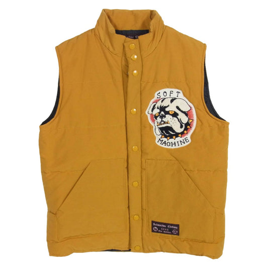 ソフトマシーン ワッペン 中綿 ベスト オレンジ系 L【中古】