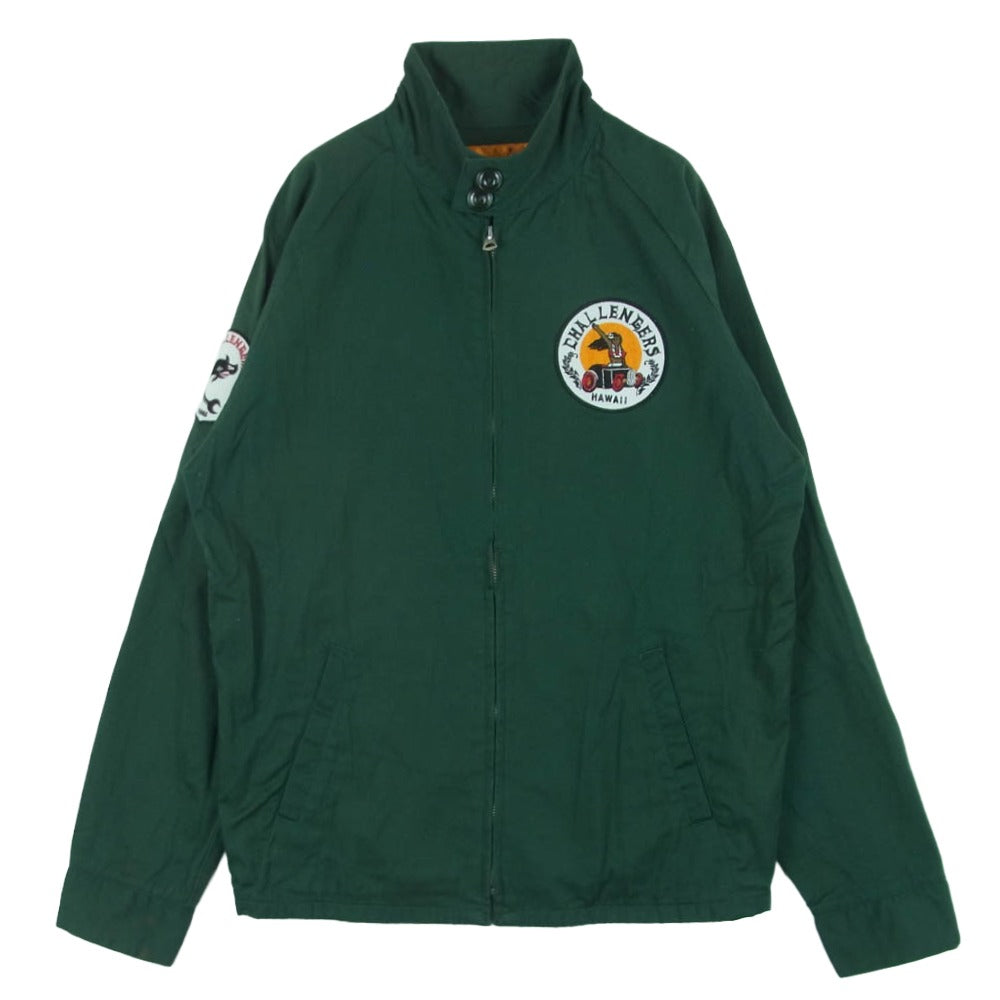 CHALLENGER チャレンジャー CLG-JK 018-003 HAWAIIAN WORK JACKET ワッペン ハワイアン ワーク ジップアップ ジャケット グリーン系 L【中古】