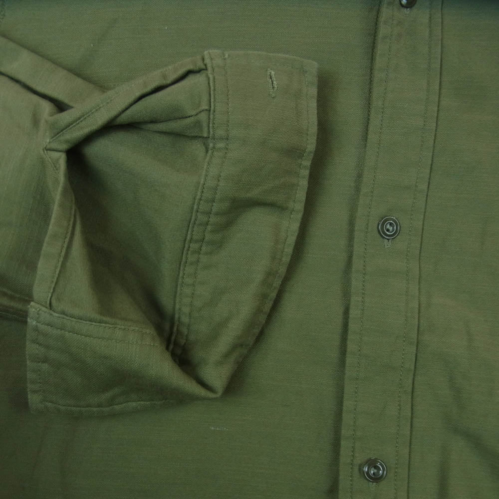RADIALL ラディアル RAD-19AW-SH001 FAR EAST R.C. SHIRT L/S バック 刺繍 長袖 シャツ コットン 中国製 グリーン系 L【中古】