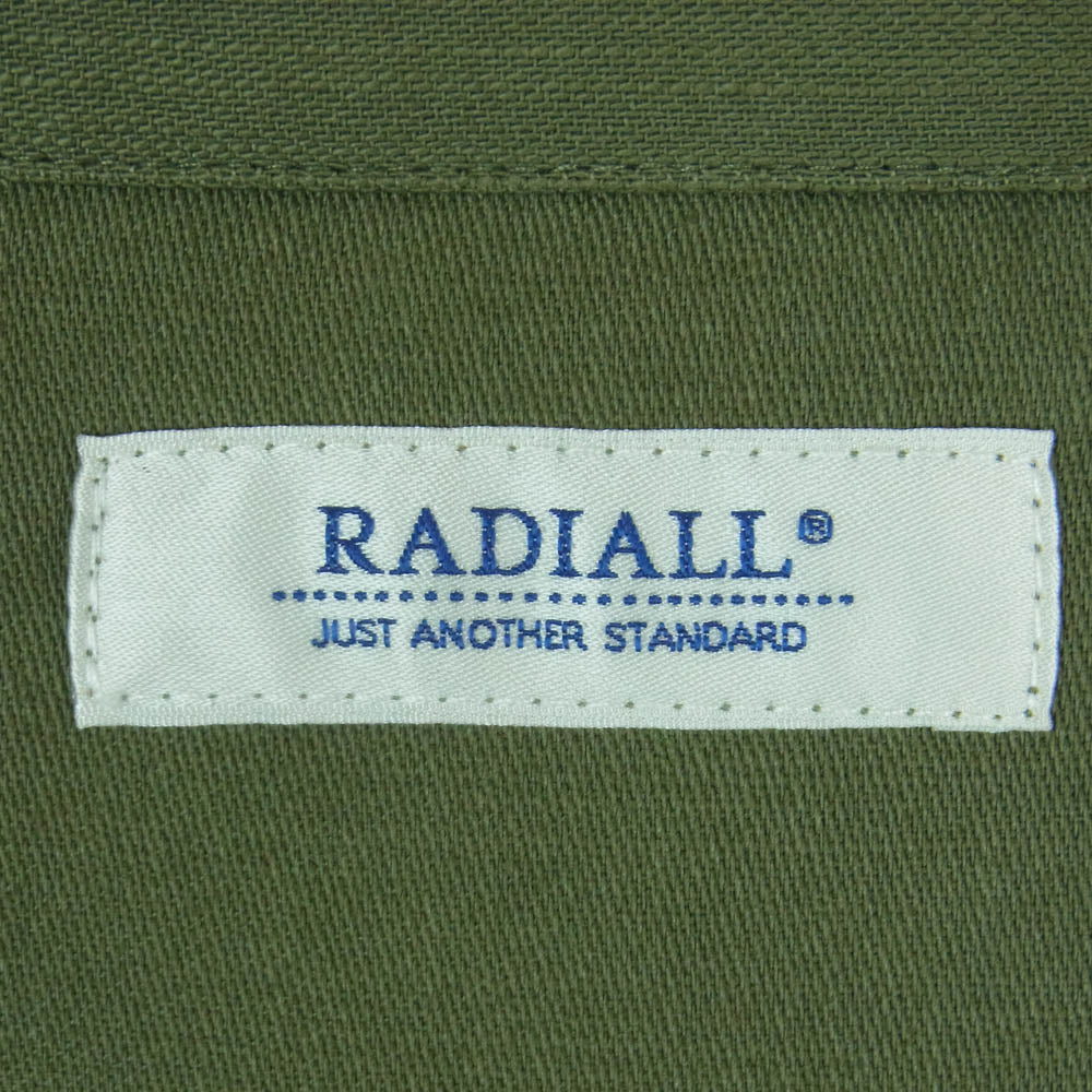 RADIALL ラディアル RAD-19AW-SH001 FAR EAST R.C. SHIRT L/S バック 刺繍 長袖 シャツ コットン 中国製 グリーン系 L【中古】