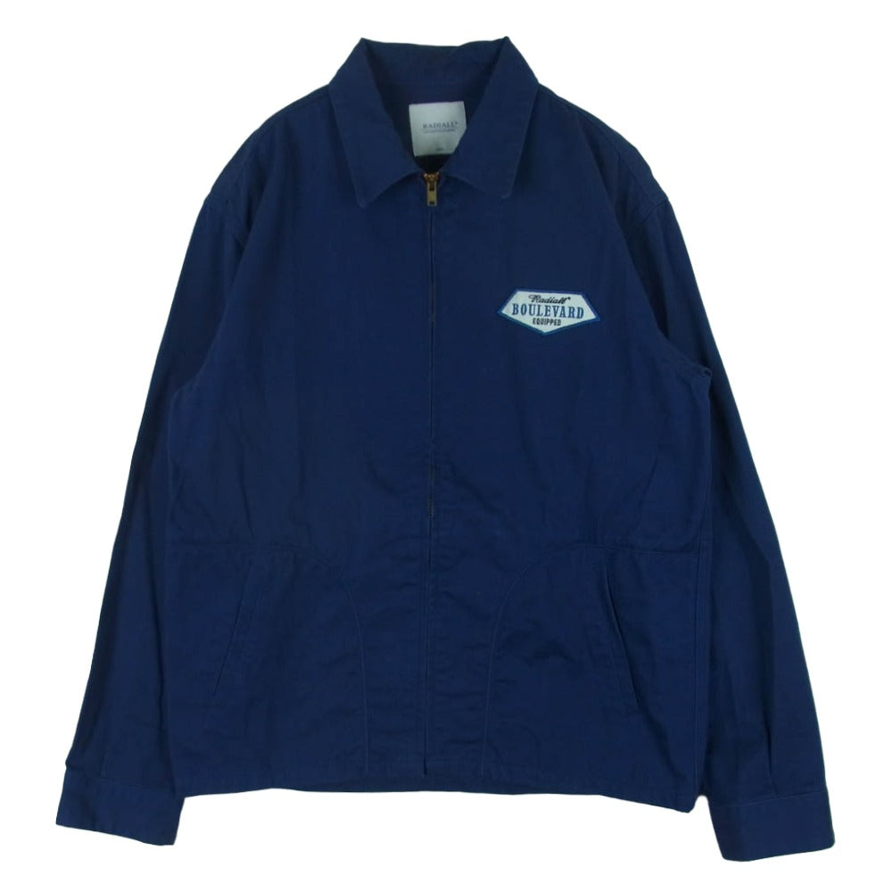 RADIALL ラディアル RAD-17SS-JK002 SUPPLY WORK JKT ワーク ジャケット コットン 日本製 ネイビー系 L【中古】