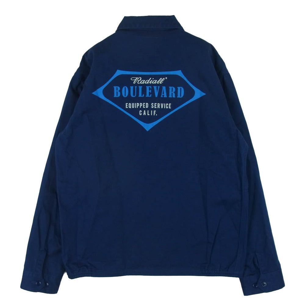 RADIALL ラディアル RAD-17SS-JK002 SUPPLY WORK JKT ワーク ジャケット コットン 日本製 ネイビー系 L【中古】