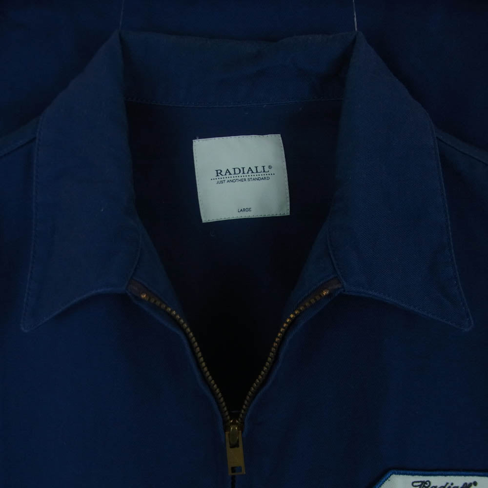 RADIALL ラディアル RAD-17SS-JK002 SUPPLY WORK JKT ワーク ジャケット コットン 日本製 ネイビー系 L【中古】