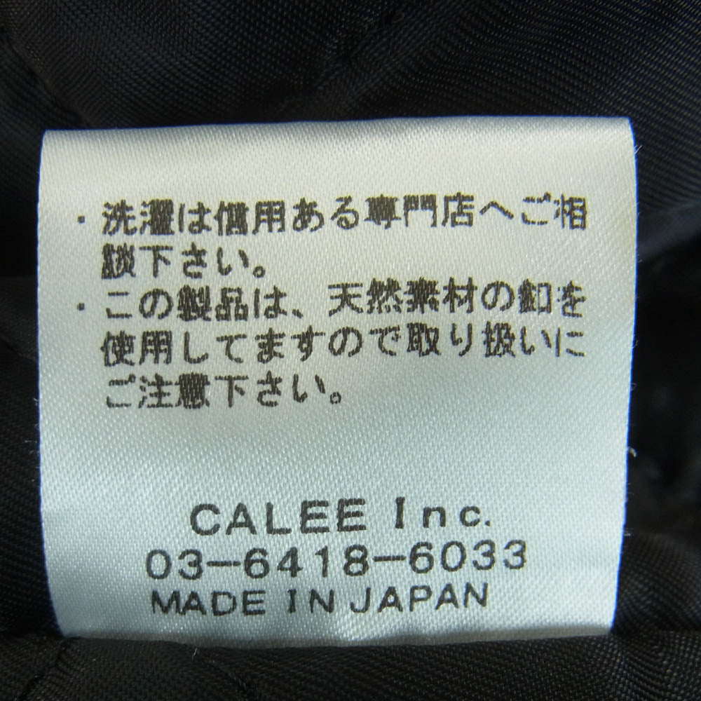 CALEE キャリー RACING COACH JACKET レーシング コーチ 中綿 ジャケット 日本製 ダークネイビー系 XL【中古】