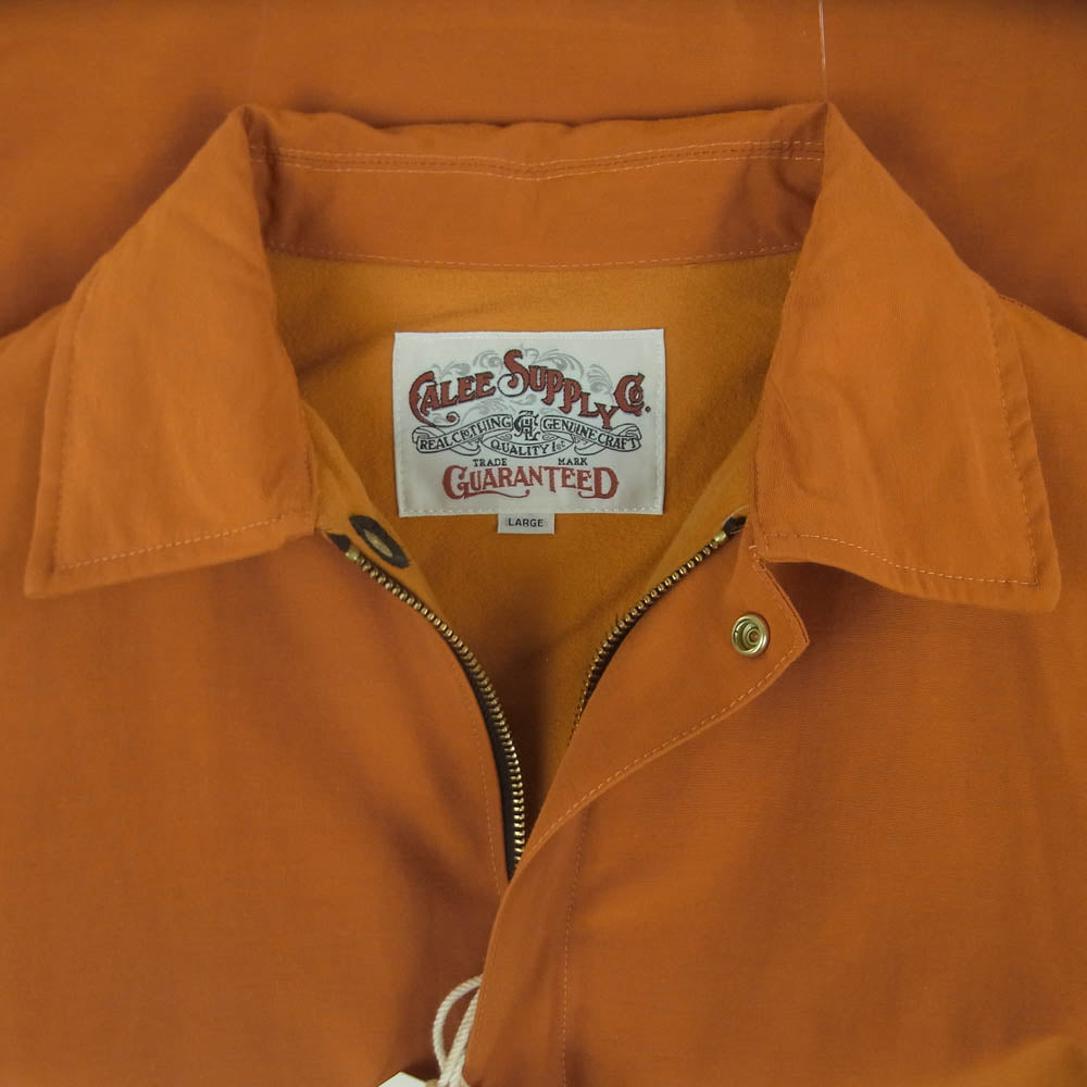 CALEE キャリー CL-16AW004 60/40 CLOTH COACH JACKET クロッチ コーチ 中綿 ジャケット オレンジ系 Orange L【美品】【中古】