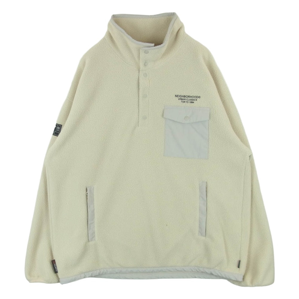 NEIGHBORHOOD ネイバーフッド 252FPNH-CSM02 FLEECE STAND COLLAR LS ボア スタンドカラー プルオーバー フリース ジャケット ベージュ系 XL【中古】