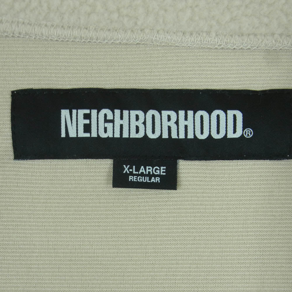 NEIGHBORHOOD ネイバーフッド 252FPNH-CSM02 FLEECE STAND COLLAR LS ボア スタンドカラー プルオーバー フリース ジャケット ベージュ系 XL【中古】