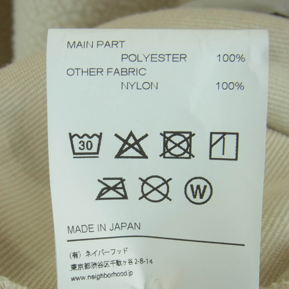 NEIGHBORHOOD ネイバーフッド 252FPNH-CSM02 FLEECE STAND COLLAR LS ボア スタンドカラー プルオーバー フリース ジャケット ベージュ系 XL【中古】