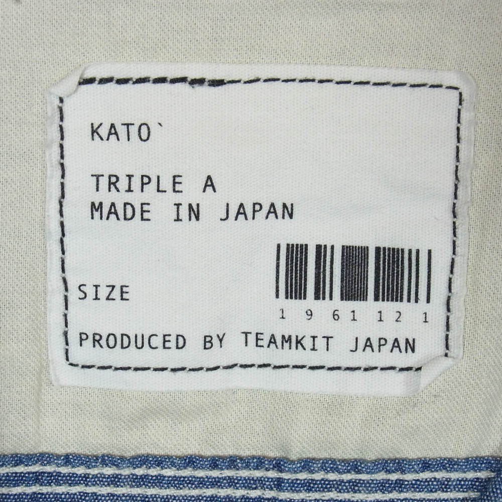 KATO カトー TRIPLE A シャンブレー シャツ インディゴブルー系 L【中古】