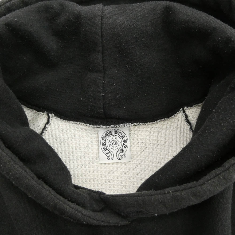 CHROME HEARTS クロムハーツ（原本無） OLD HORSESHOE FUCK YOU HOODIE オールド ホースシュー ファックユー 裏地サーマル プルオーバー スウェット フーディー パーカー ブラック系 XL【中古】